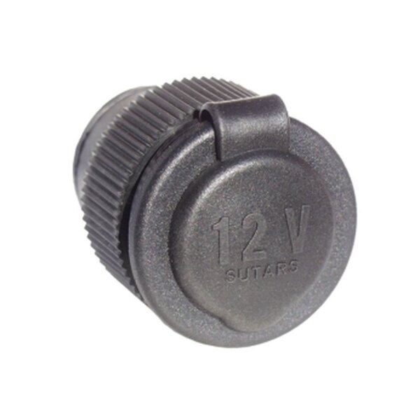 Einbau Steckdose 2-pol mit Ring 2 und Deckel, 12V