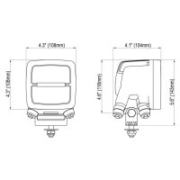 Wippschalter LED, 1, Ein - Aus, orange, 12V/16A