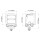 Wippschalter LED, 1, Ein - Aus, orange, 12V/16A