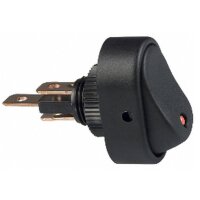 Wippschalter LED, 3, Ein - Aus, rot, 12V/16A