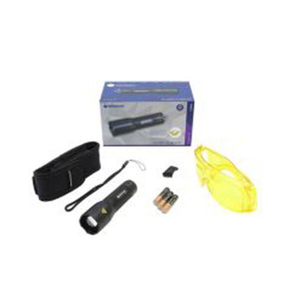 UV-Taschenlampe Profi-Set mit Kontrast- & Schutzbrille