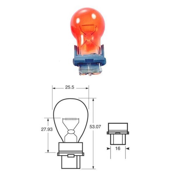 Autolampe OSRAM Glühlampe 12V 27/7W  PY27/7W
