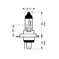 Autolampe OSRAM Glühlampe H4 24V  75/70Watt  P43t