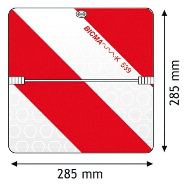 Park-Warntafel 285 x 285mm, klappbar für Hinten