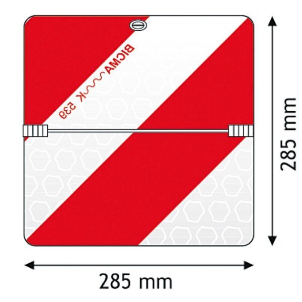 Park-Warntafel 285 x 285mm, klappbar für Hinten