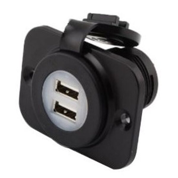 Einbau Steckdose mit 2 USB 5V  Anschluss 12/24V Eingang