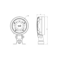 LED Arbeitsscheinw. Ø 108x46, 12-70V  WAS