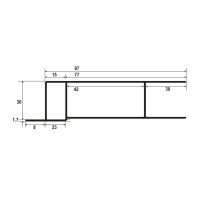 ALU Einfassverschluss, Höhe 360, rechts