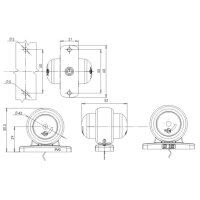 LED Umrissleuchte WAS 56 12/24V  links/rechts