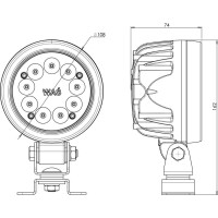 LED Fernscheinwerfer Ø 108x46 12/24V WAS