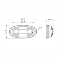 LED Seitenmarkierleuchte Fristom FT-068 Dark 12/24V