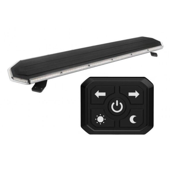 LED Lightbar 1528 x 218 x 25, 12/24V gelb 60"