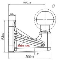 Flanschkugel LB 83x56, D23.5kN, S150kg  M12
