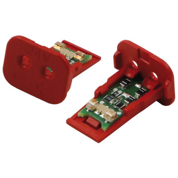 Keil mit LED 24V zu Deutschstecker 2-pol 17416000
