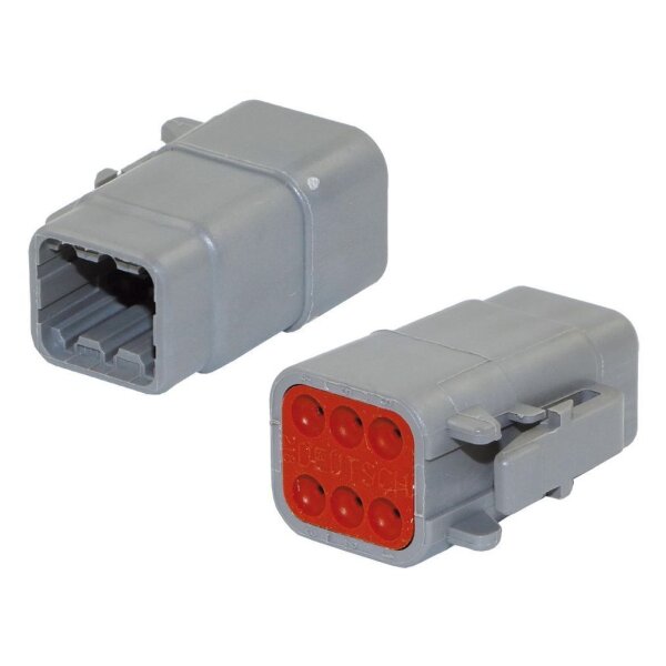 Deutschstecker 6-pol Mini ohne Pin !! (DTM06-6S) IP68