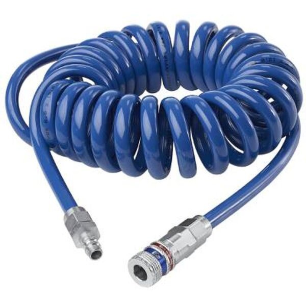 Spiralschlauch Ø 11x16mm, blau, mit Anschlüssen Serie 320