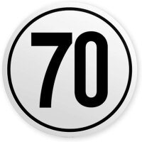 Folie selbstklebend 70 km/h Ø 200mm für DE...