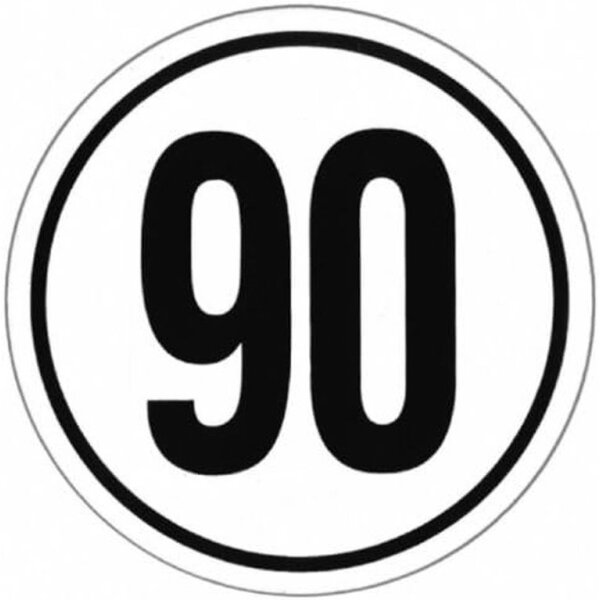 Folie selbstklebend 90 km/h Ø 200mm für DE und EU