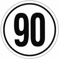 Folie selbstklebend 90 km/h Ø 200mm für DE...