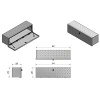 Werkzeugkiste  B  900  T 250  H 250