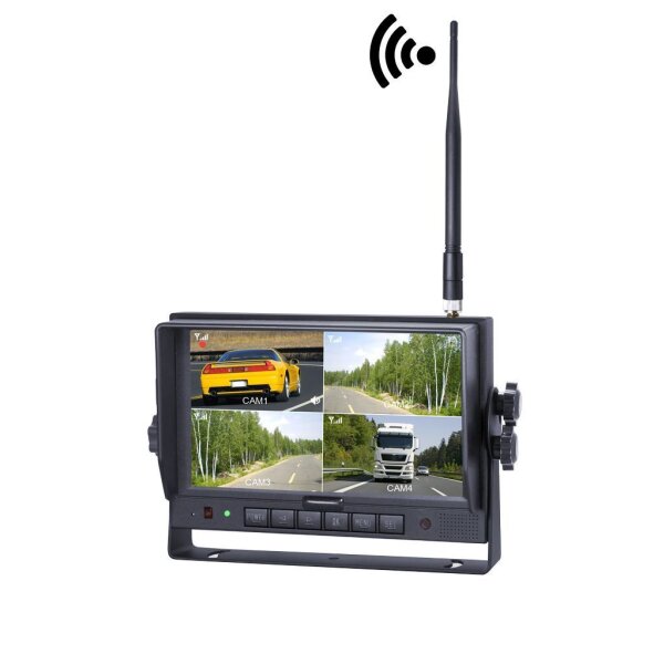Bildschirm 2.4GHz, HD 7" Kabellos  12/24V