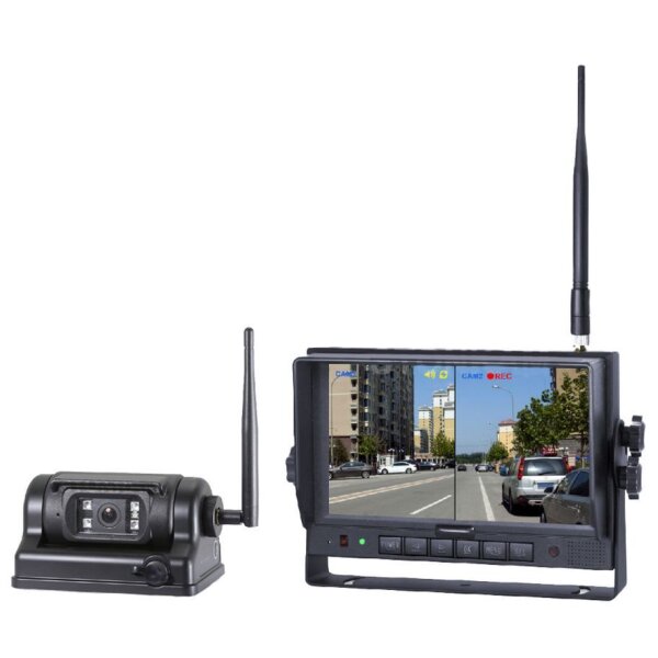 Rückfahrkamerasystem (3) Wireless 7" Farbmonitor TFT-LCD
