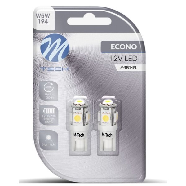 LED Glassockellampe Blister 12V Set à 2 Stk. (≙5W)