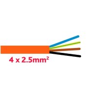 Kabel   4-pol 2.5mm², Orange G-PUR  per / m