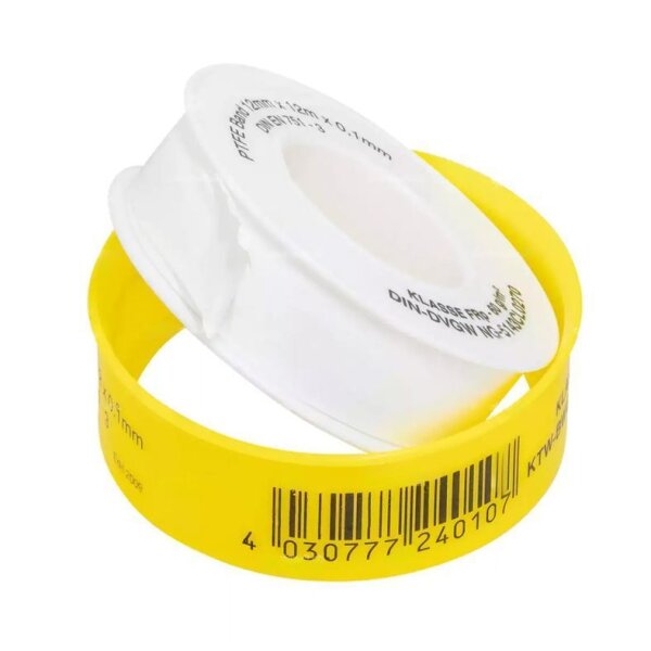 Teflonband, 0.1x 12mm x 12m, weiss   1Rolle