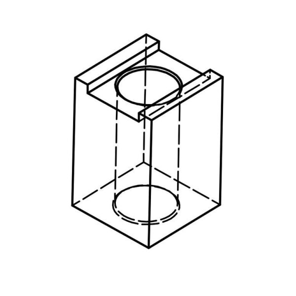 Vierkantlagerbock 75x50x50
