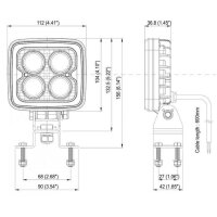 LED Arbeits-Rückfahrscheinw. 112x104x37, 9-36V, Weldex
