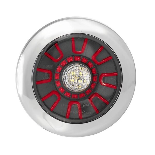 LED Schlussleuchte Fristom FT-314 12/36V  li/re Chrome