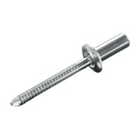 Dicht-Becherblindniete Inox/Inox 4.0 x 12.0 Flachrundkopf, gerillt