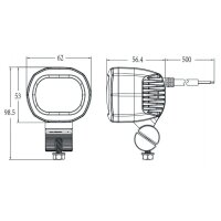 LED Warnscheinwerfer mit blauer Linie  10 - 80V