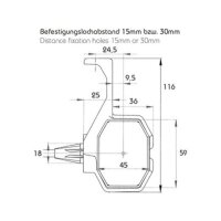 LED Umrissleuchte Proplast Superpoint (4) 12/24V  li/re