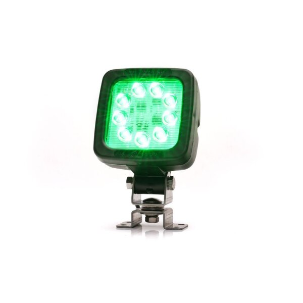 LED Arbeitsscheinw. 110x110x85, 12/24V WAS grün