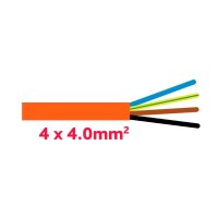 Kabel   4-pol 4.0mm², Orange G-PUR  per / m