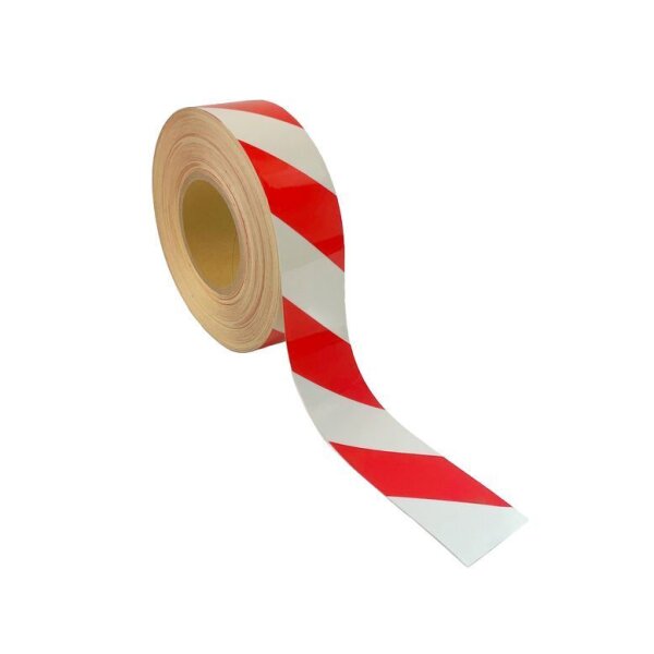 Reflektierklebeband  rot/weiss  (Rolle à 50m)
