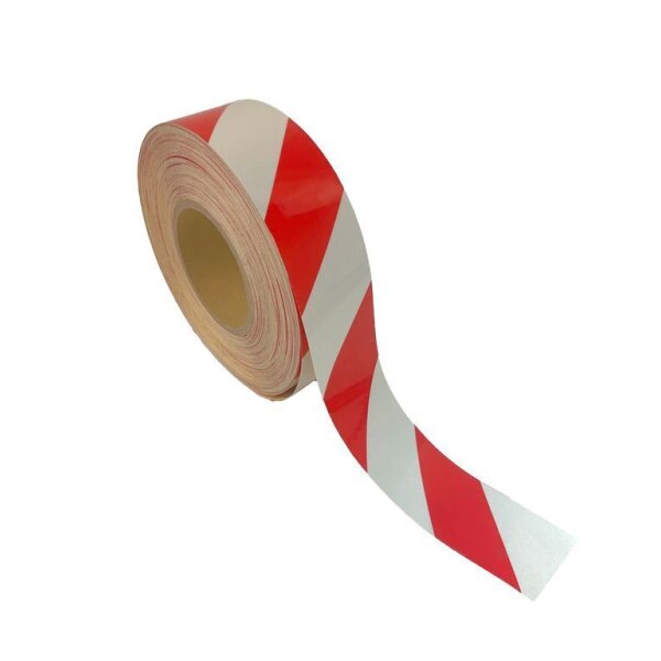 Reflektierklebeband  rot/weiss  (Rolle à 50m)