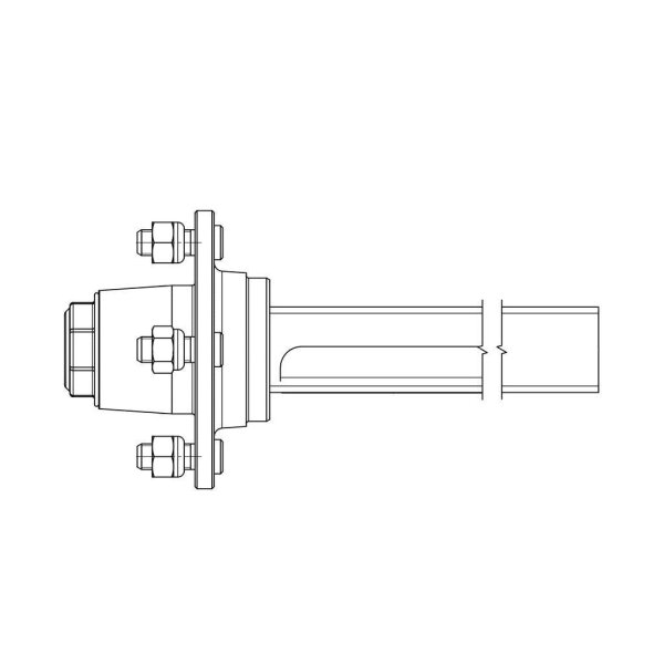 Laufachsstummel 40 mm 4-kt. ADR