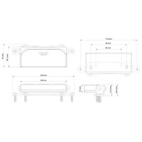 LED Arbeitsscheinwerfer 90x14x40, 12/24V Strands