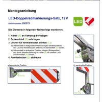 Doppelradmarkierung Set LED 12/24V