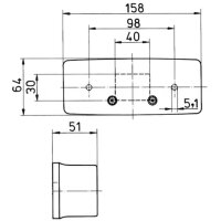 Schlussleuchte Jokon BBS(K) 510 rechts Tülle  12-24V