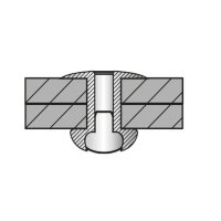 Blindniete Alu/Stahl 4.8 x 16.0 Flachrundkopf