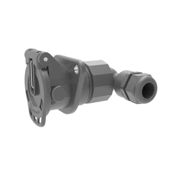 Steckdose 15-pol 24V, 90° Jäger abgewinkelt z. crimpen