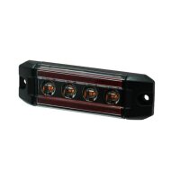 LED Positionsleuchte rot + Blitzleuchte gelb,  12/24V