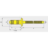 Blindniete Stahl/Stahl 4.8 x   9.0 Flachrundkopf Hochfest