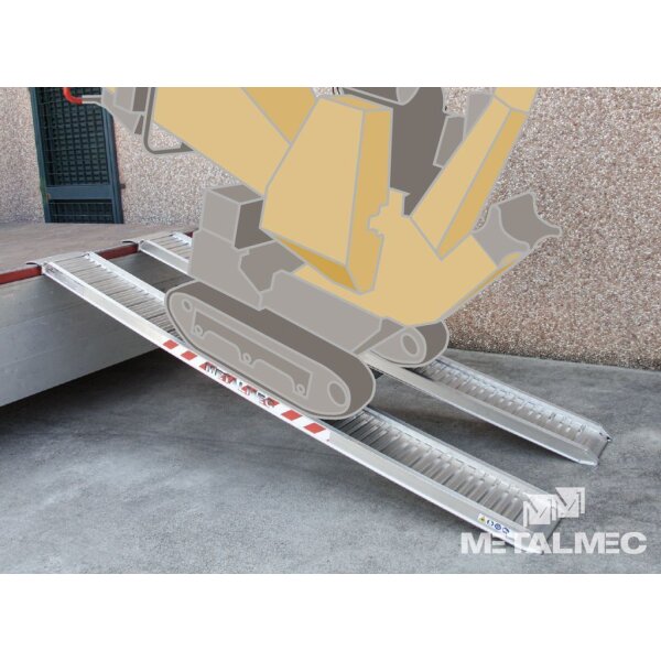 Alu-Laderampe, 1670 kg pro Paar, ohne Rand,