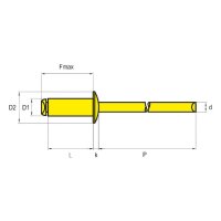 Blindniete Stahl/Stahl 3.2 x   8.0 Flachrundkopf