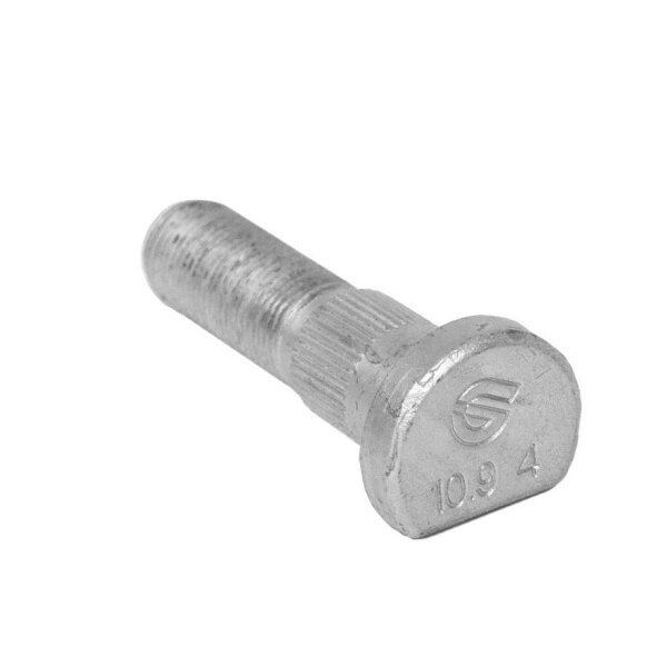 Radbolzen M18x1.5, L=74mm Ø riffel 21